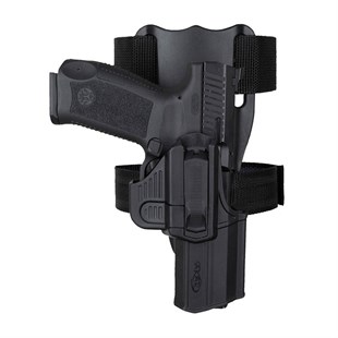 Akar Polimer Glock Alçak Taşıma Bel Bacak Silah Kılıfı - Siyah