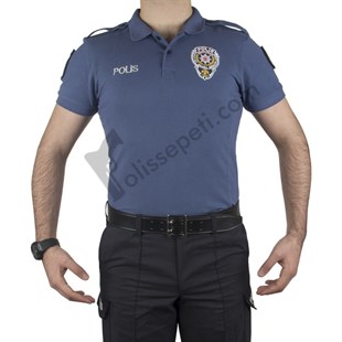 Mavi Polis Tişörtü Lacoste Kumaş