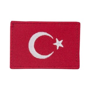 Türk Bayrağı Patch Kırmızı Nakış